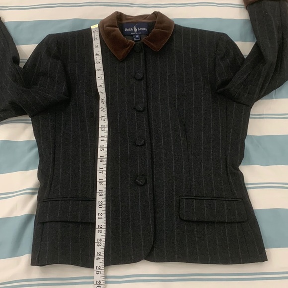 Ralph Lauren Blue Label 100% Wool Pinstripe Suit size 12 - Picture 14 of 17